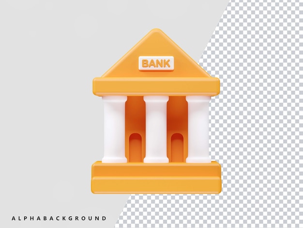 Bank 3d rendering icon