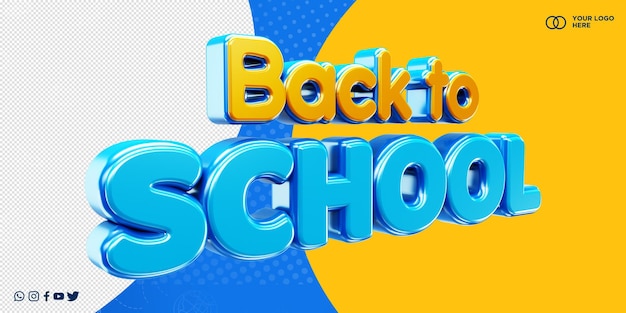 Banner for back to school season template social media