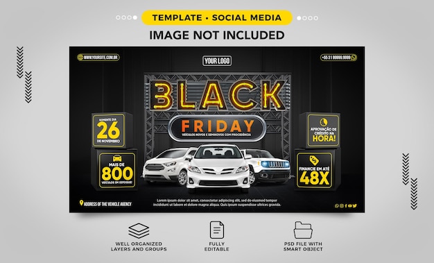 Banner Black Friday vehicle agency in Brazil