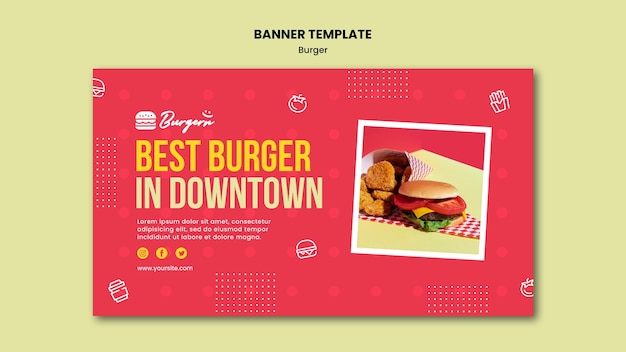 Banner burger restaurant template