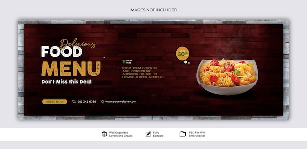 banner food menu sale food agency social media web banner post template psd