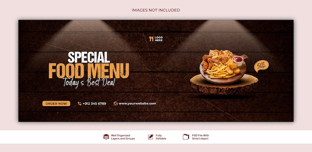 Banner food menu sale food agency social media web post banner template psd