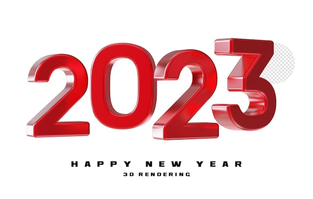 Banner Happy New Year 2023 3D Render