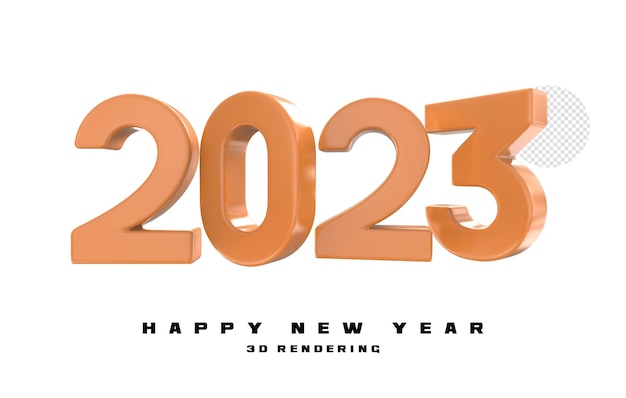 Banner Happy New Year 2023 3D Render