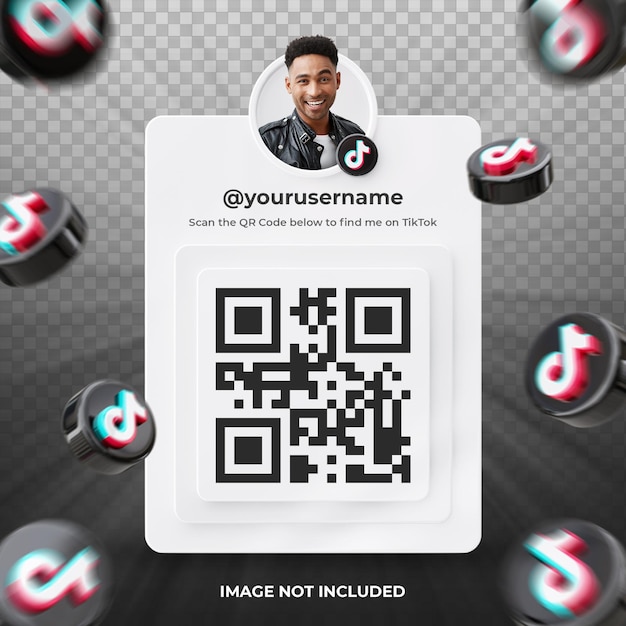 Banner Icon Profile on Tiktok 3d Rendering Label Isolated