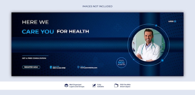 banner Medical health social media and instagram or fccebook banner post template psd