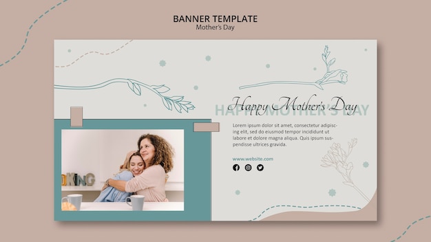 Banner mother's day ad template