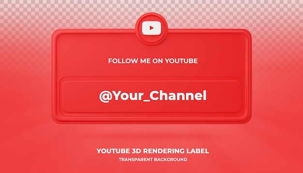 Banner Search Icon Youtube 3d Rendering banner Isolated