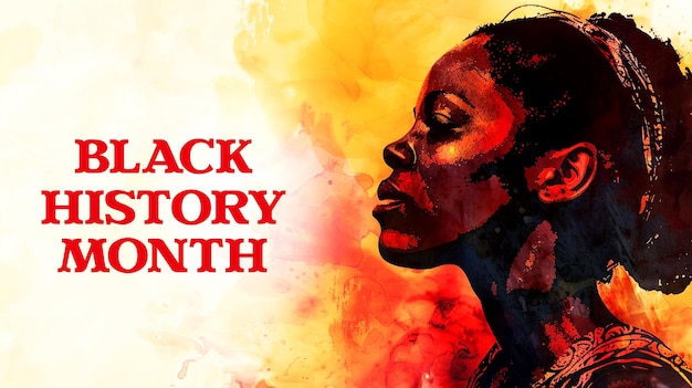 A banner template for celebrating the black history month