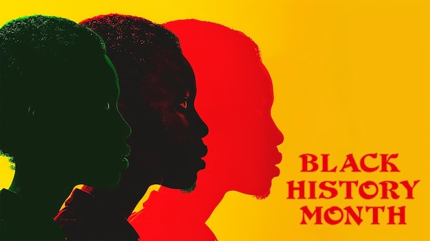 A banner template for celebrating the black history month