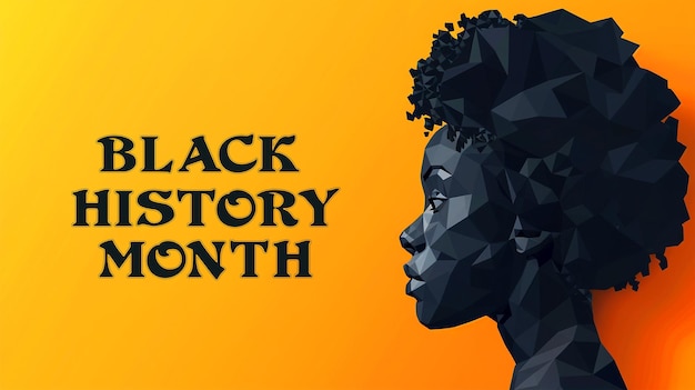 A banner template for celebrating the black history month