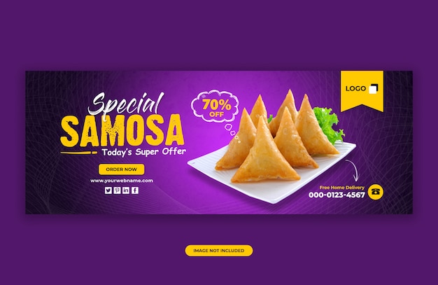 Banner template for food sale for social media post