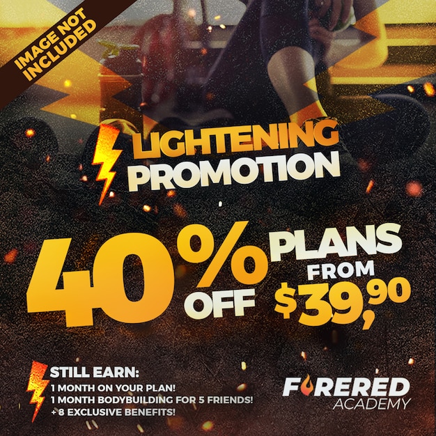 Banner template - lightning promotion