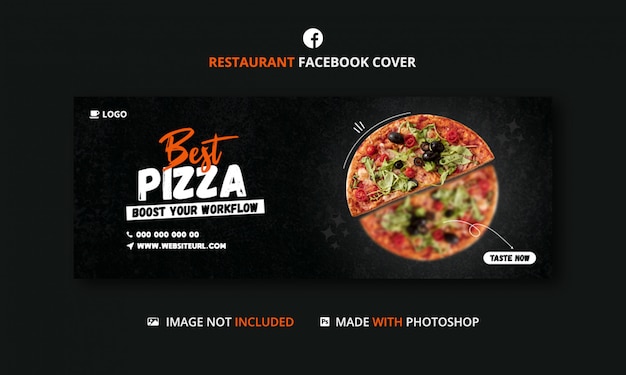 Banner template for pizza sale for social media post