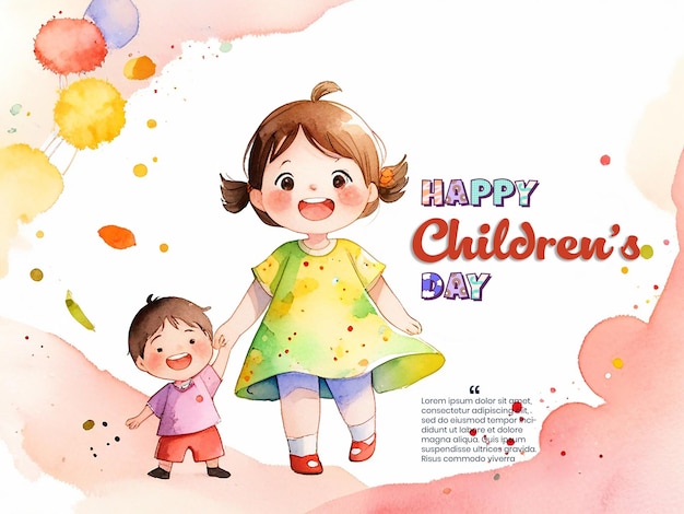 a banner that says happy childrens day