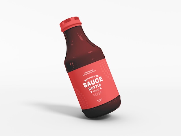 Barbecue Sauce Bottle Mockup