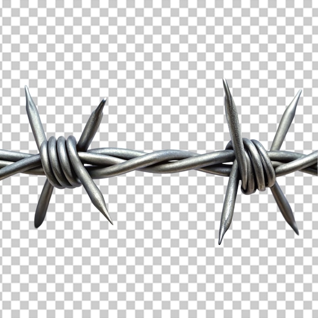 PSD a barbed wire on transparent background