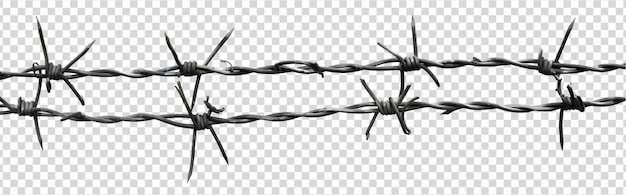 PSD barbed wire on a transparent background