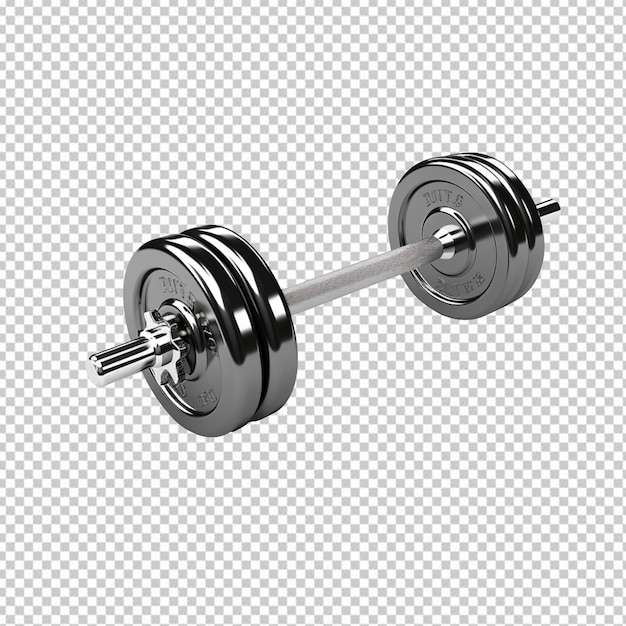 Barbell isolated on transparent background