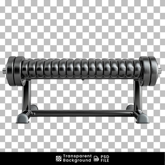 PSD barbell on transparent background png