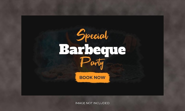 Barbeque youtube thumbnail template Delicious grill bbq food youtube web banner