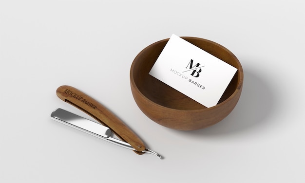 Barbershop items mockup design