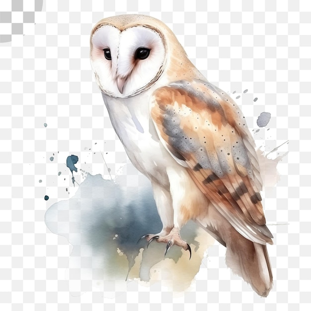 The barn owl watercolor painting - watercolor painting png download