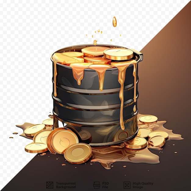 a barrel of oil has a barrel of oil on it.