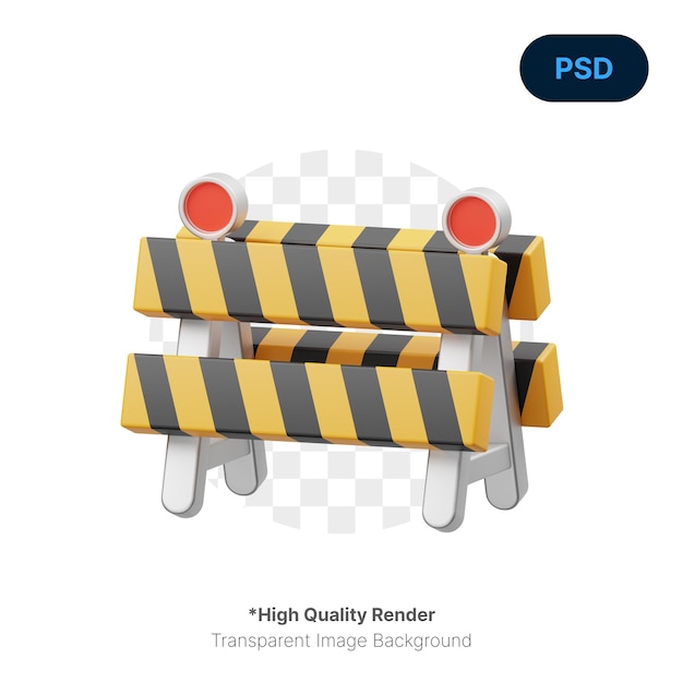 Barrier 3D Icon Premium Psd