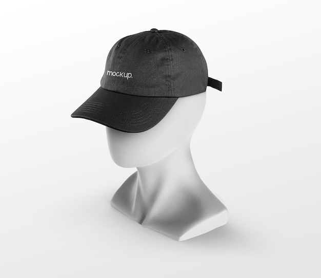 Baseball cap mockup on model