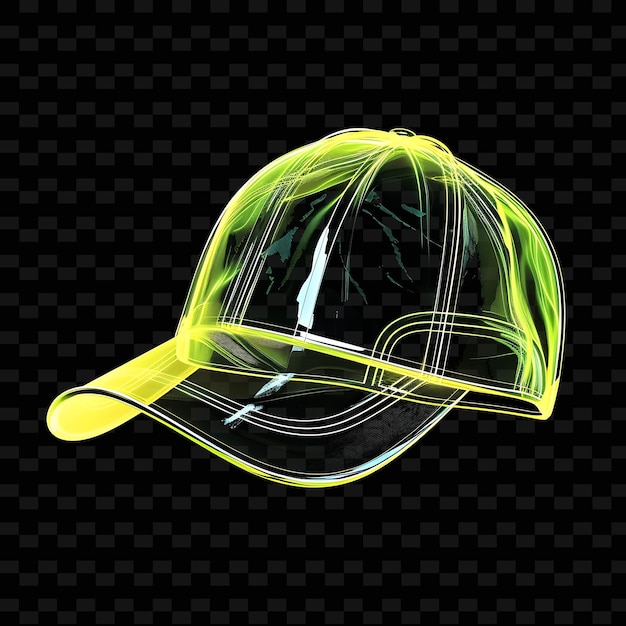 Baseball Cap With a Curved Visor Made With Transparent Polyc PNG Unique Neon Fashion Clothing