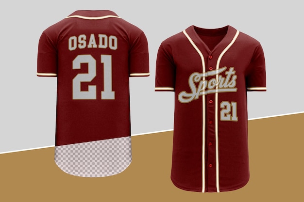 Baseball jersey mockup