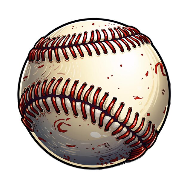 PSD a baseball with brown stitching