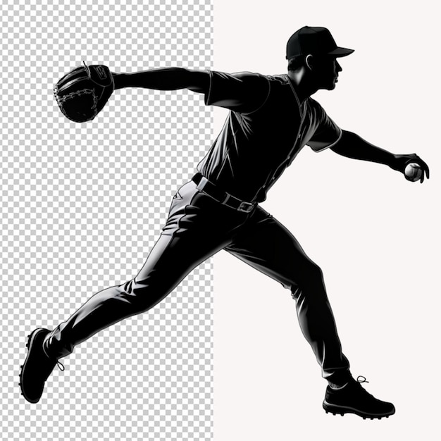 baseballplayerfullbodyviewsilhouette