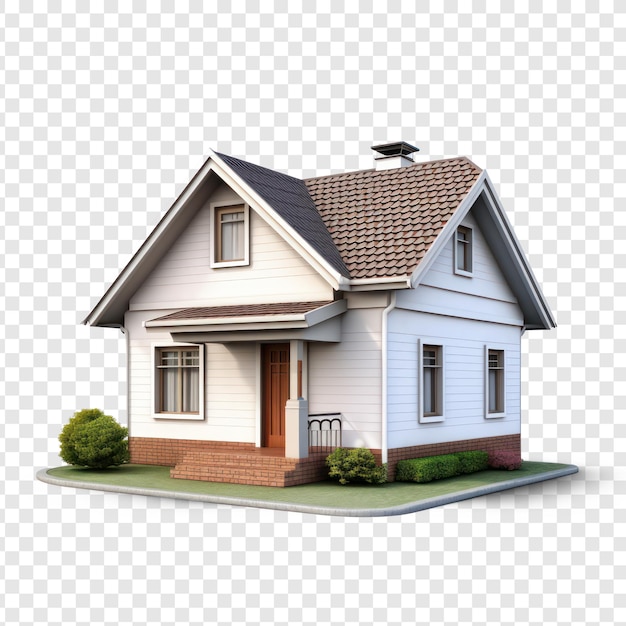 Basic simple house on transparency background PSD