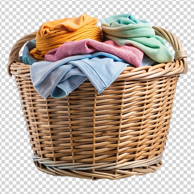 Basket on clothes Isolated on transparent background