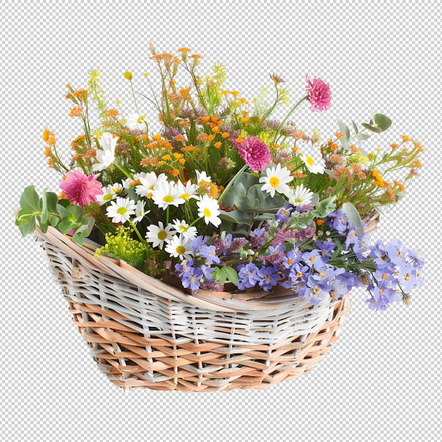 a basket of flowers