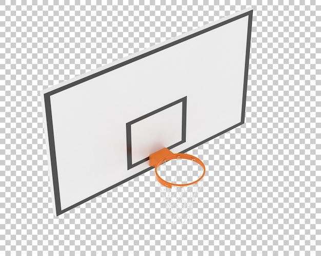 Basketball hoop on transparent background 3d rendering illustration