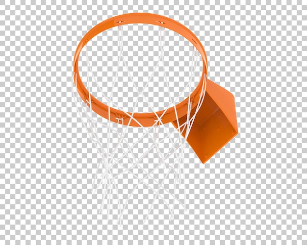 Basketball hoop on transparent background 3d rendering illustration