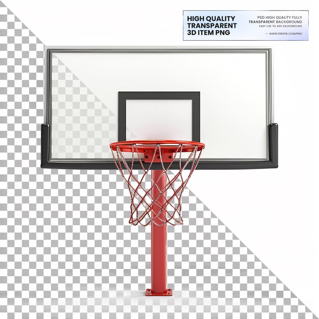 PSD a basketball hoop with a sign saying high point