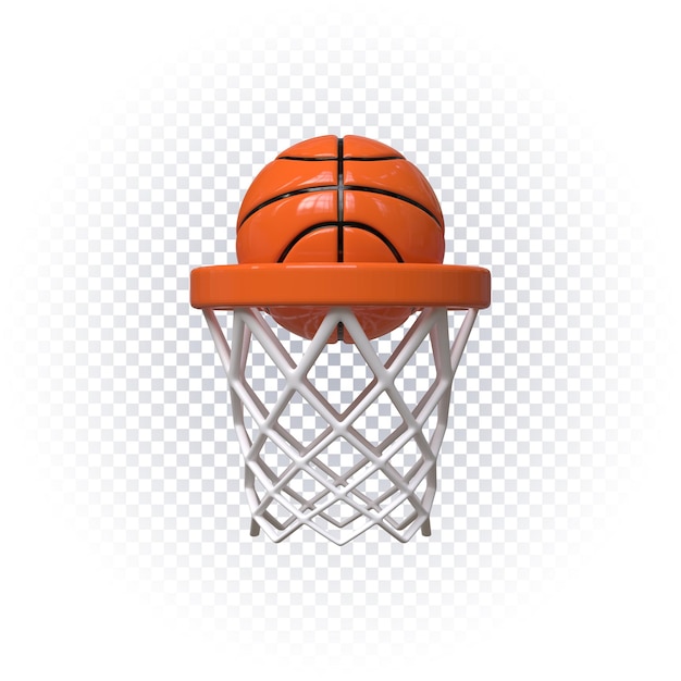 Basketball icon 3d render isolated