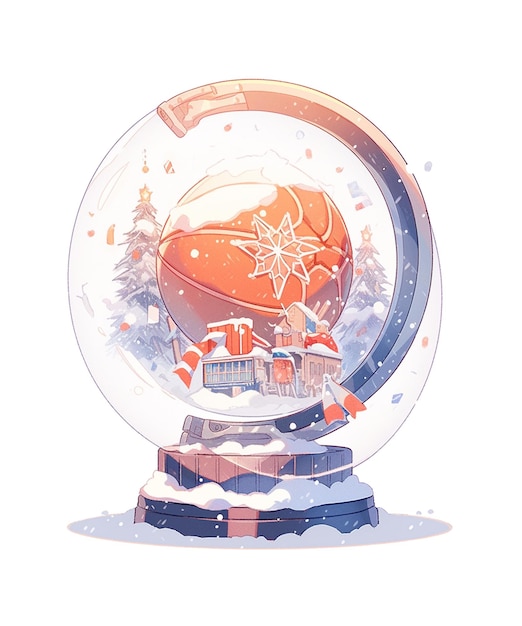 Basketball snow globe