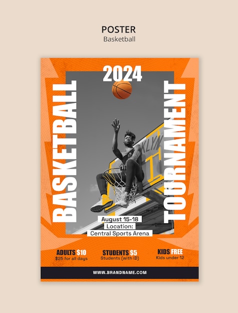 PSD basketball template design