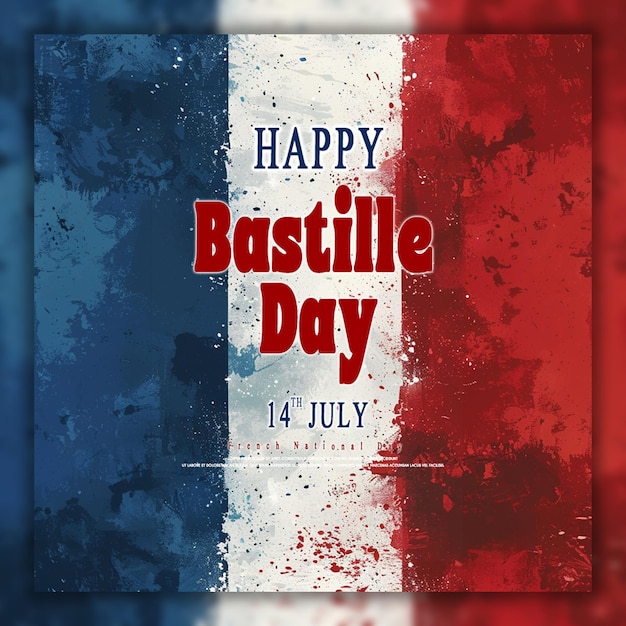 PSD bastille day or french national day background