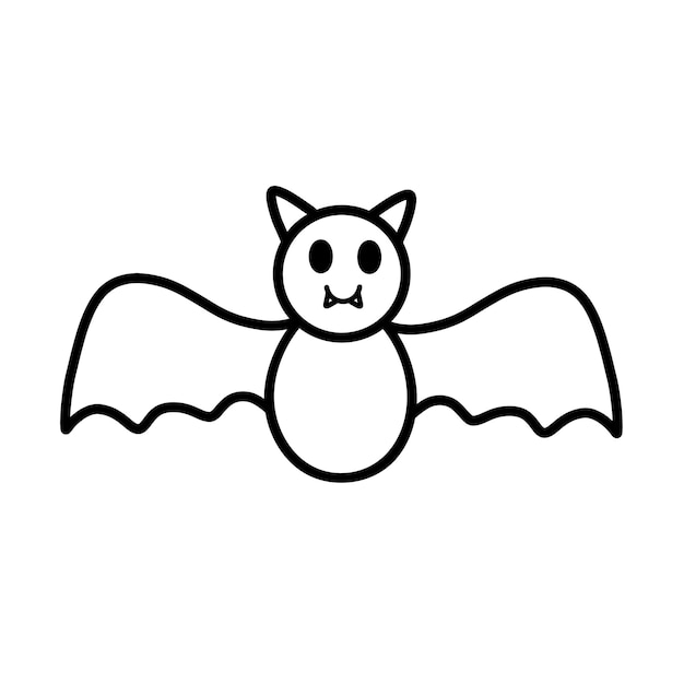 PSD bat outline raster drawing