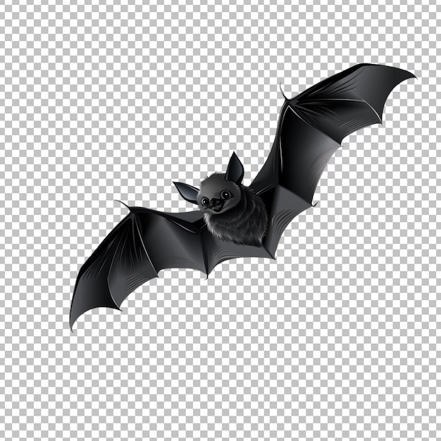 PSD a bat with a black tail that says bat on transparent background png