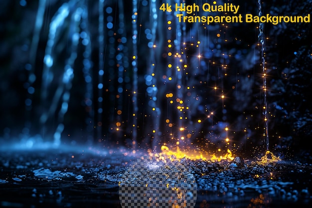 PSD bathe your compositions in a glowing cascade of light on transparent background