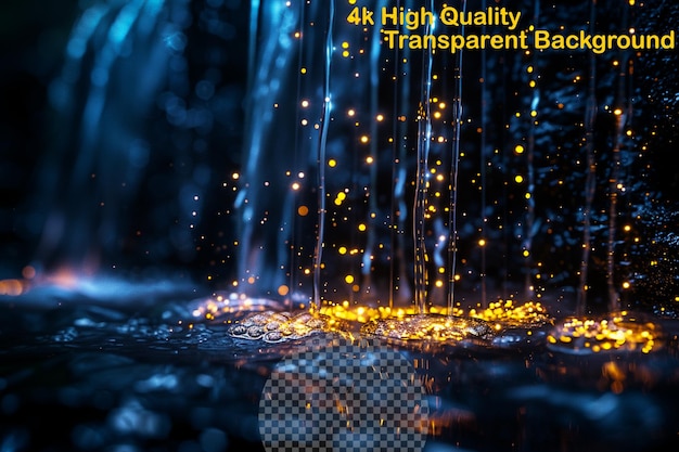 PSD bathe your compositions in a glowing cascade of light on transparent background