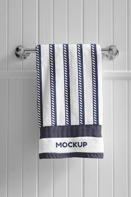 Bathroom towel mock-up design