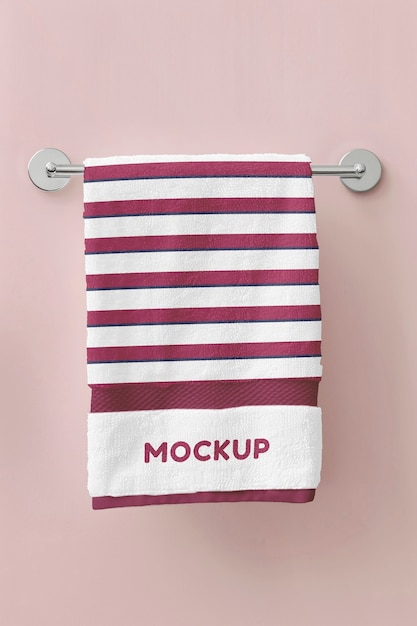 Bathroom towel mock-up design